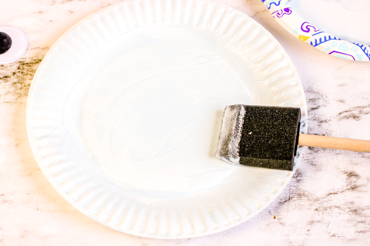 Painting Elephant Paper Plate Craft.