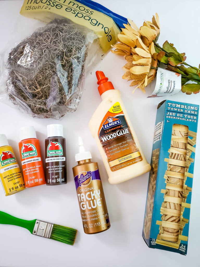 Wooden Block Pumpkins Craft supplies