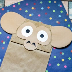 Monkey Paper Bag Puppet finished