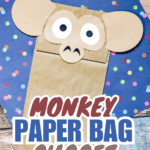 Monkey Paper Bag Puppet pin