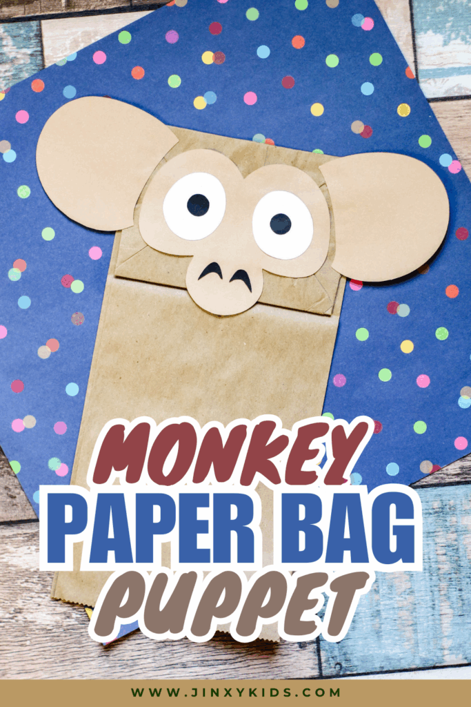 Monkey Paper Bag Puppet pin
