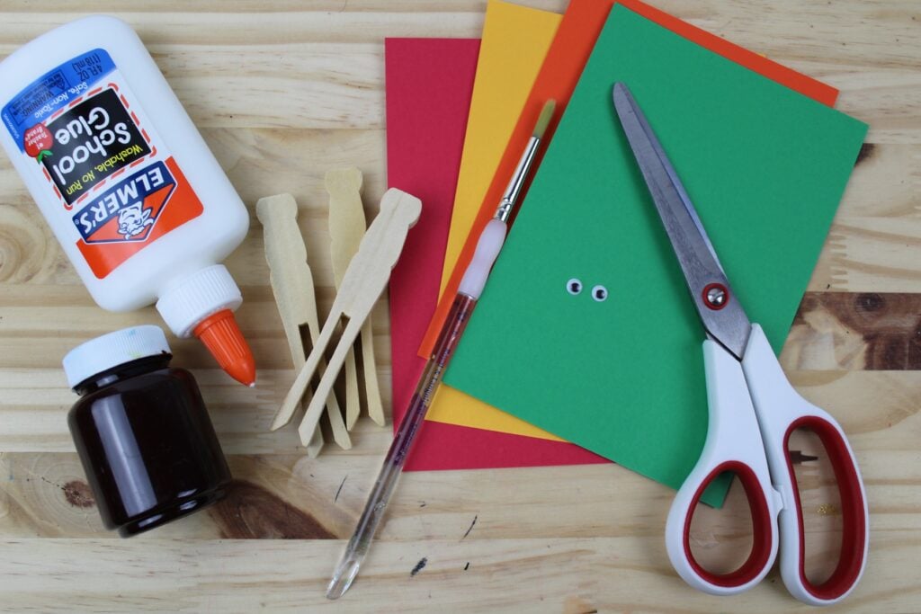 Turkey Clothespin Craft materials