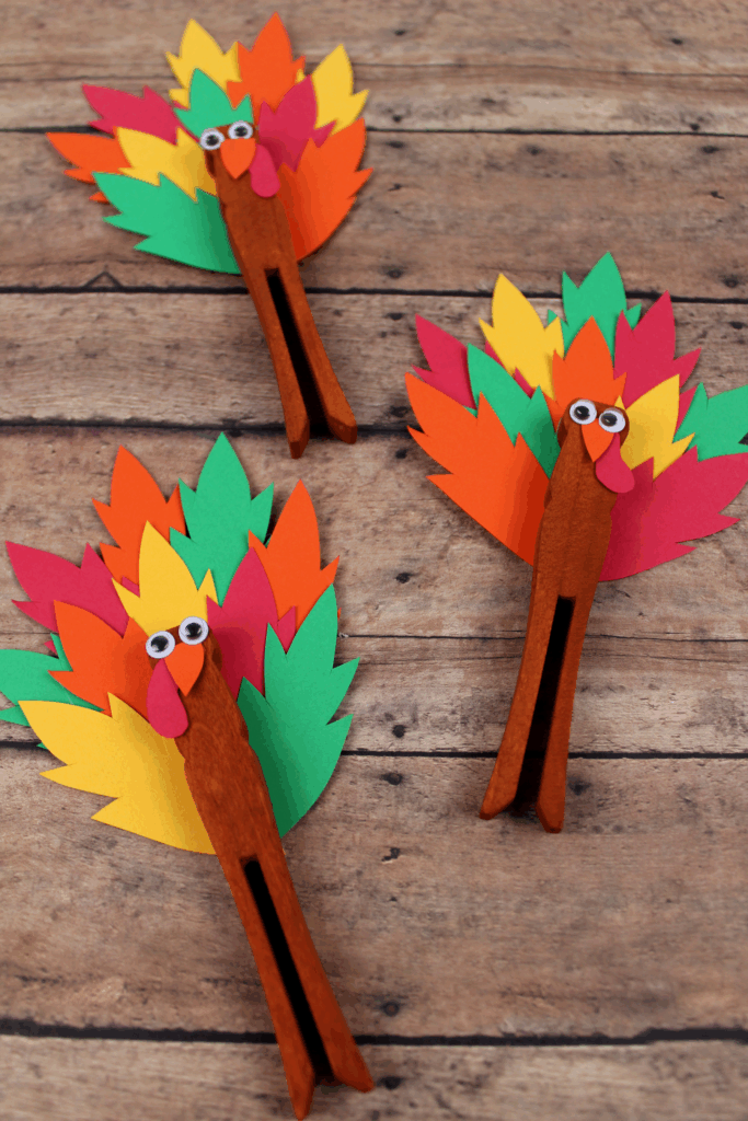 Turkey Clothespin Craft vertical image