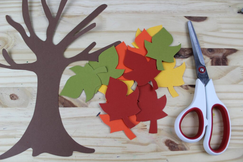 tree cutout with leaves