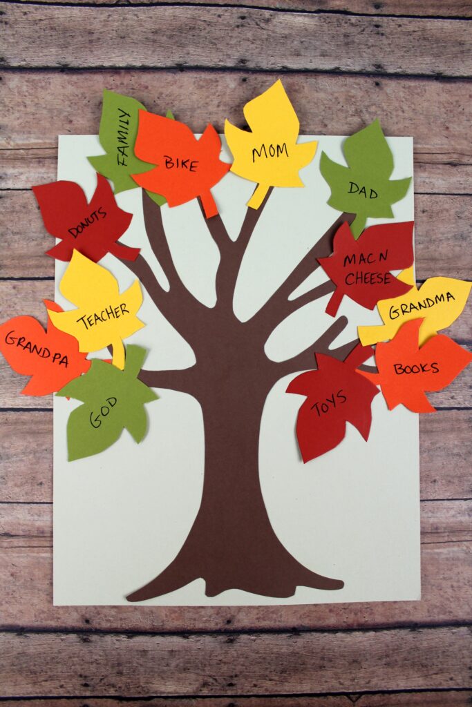 Thankful Trees Thanksgiving Craft vertical image