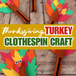 Turkey Clothespin Craft pin
