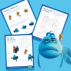 The Pout-Pout Fish Printable Activity Sheets with Mr Fish.