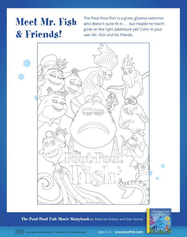 coloring activity The Pout Pout Fish